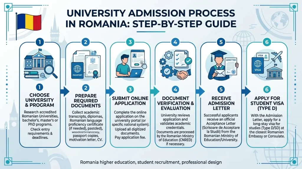 to get admission in Romania without IELTS
